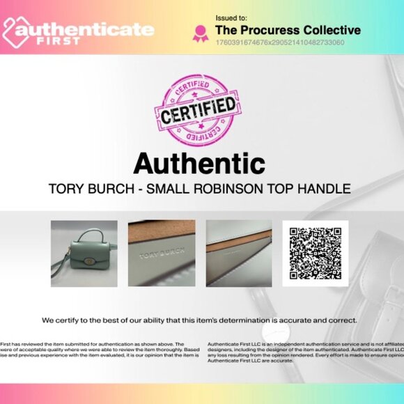 🆕 TORY BURCH 🧿 NWOT Small Robinson Spazzolato Top-handle Bag, Seabubble AUTH - Picture 16 of 16